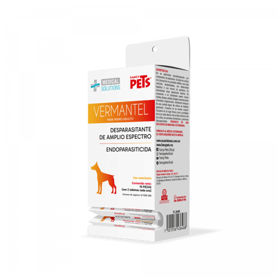 🛡️✨ MS Vermantel® Desparasitante para Perro Adulto Cartera 2 PZAS C/U