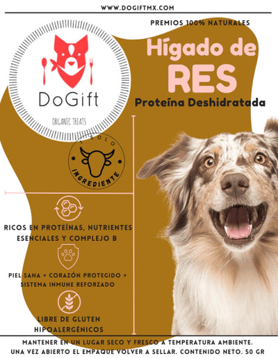 🥩🐶 Hígado de Res Deshidratado DoGift 50 GR