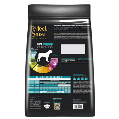 🐶🦴 Alimento Seco Perfect Sense® Cachorro Razas Medianas, Grandes y Gigantes (MLB) 3kg