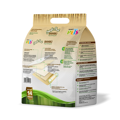 🎋🐶 Tapetes Entrenadores Soft Pad Bamboo 14 piezas 56 X 56 cm TIEMPO DE ENTREGA DE 7 A 10 DIAS