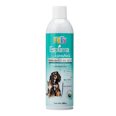 🐶🐱✨ Espuma para Baño en Seco Essentials Fancy Pets Perro y Gato 300g