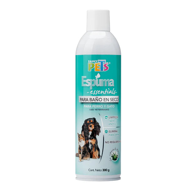 🐶🐱✨ Espuma para Baño en Seco Essentials Fancy Pets Perro y Gato 300g