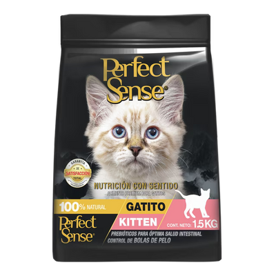 🐱🐾 Alimento Seco Perfect Sense® Gatito (2 a 12 Meses), hembras gestantes y hembras en lactancia 1.5 kg
