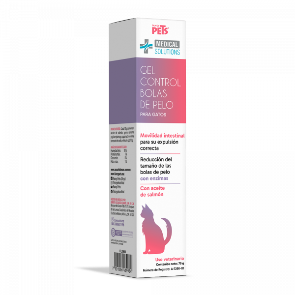 🐱✨Gel MS Control de Bolas de Pelo Fancy Pets® Medical Solutions para Gato (70 g)