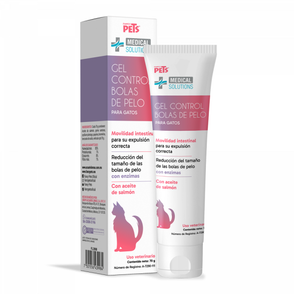 🐱✨Gel MS Control de Bolas de Pelo Fancy Pets® Medical Solutions para Gato (70 g)