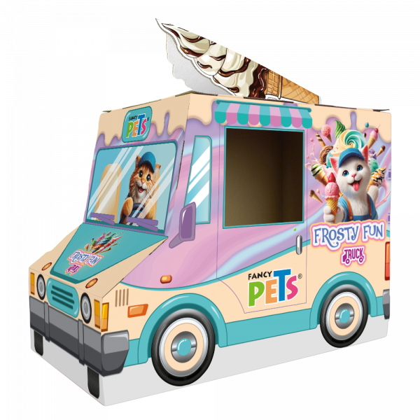 🐱🍦 Camión Rascador para Gato (Helados / Bomberos)