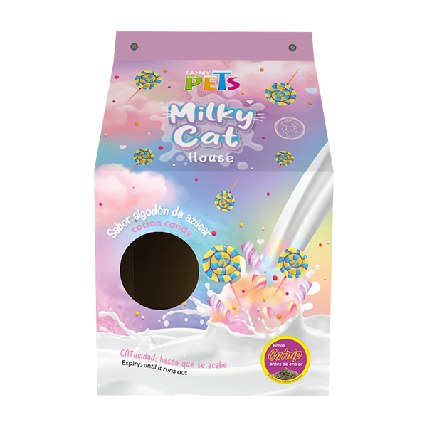 🐱🏠 Casa de Cartón con Rascador Fancy Pets