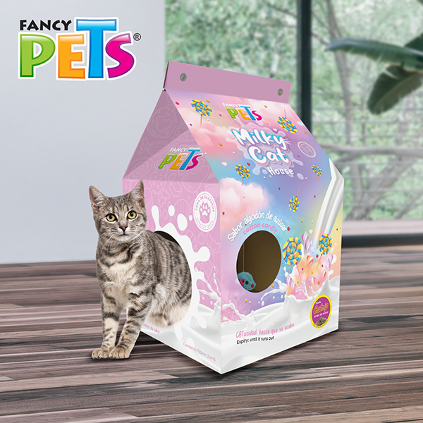 🐱🏠 Casa de Cartón con Rascador Fancy Pets