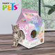 🐱🏠 Casa de Cartón con Rascador Fancy Pets