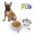 🥣🐶 Comedero Doble Elevado con Acero Inoxidable