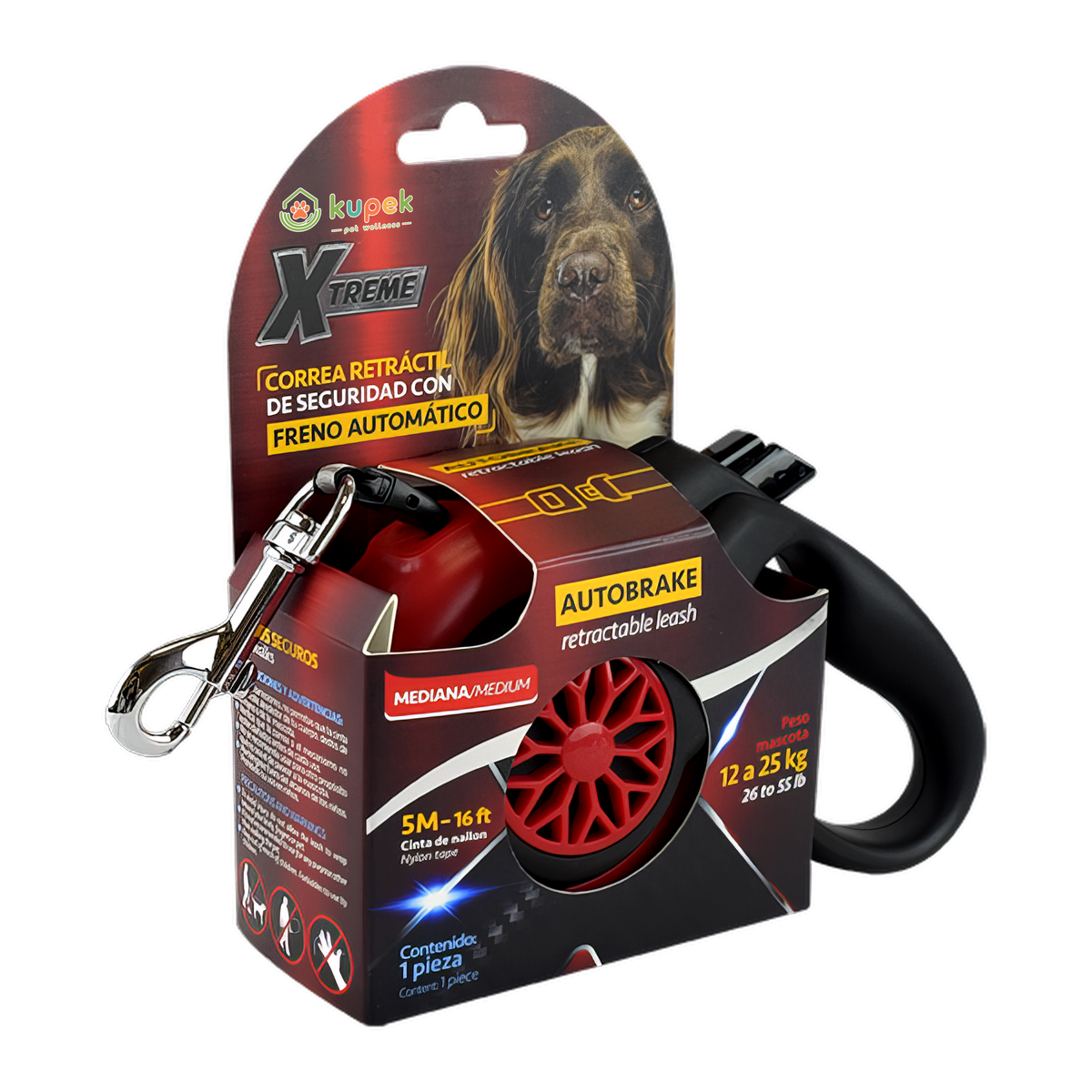 🐕⚡ Correa Retráctil Xtreme Fancy Pets 5 MTS con freno inteligente TIEMPO DE ENTREGA DE 7 A 10 DIAS