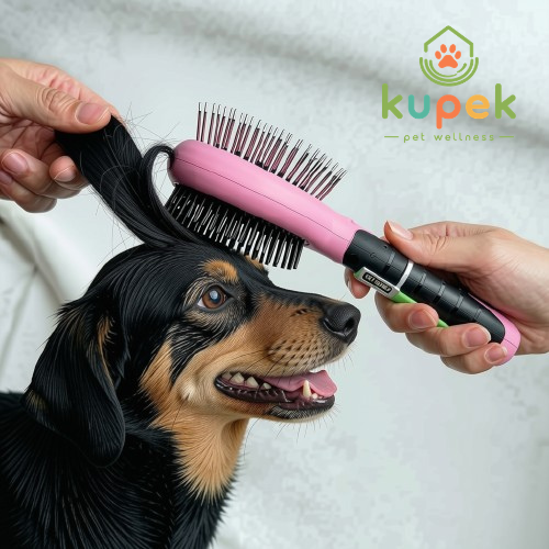 Cepillo Doble rosa para mascota