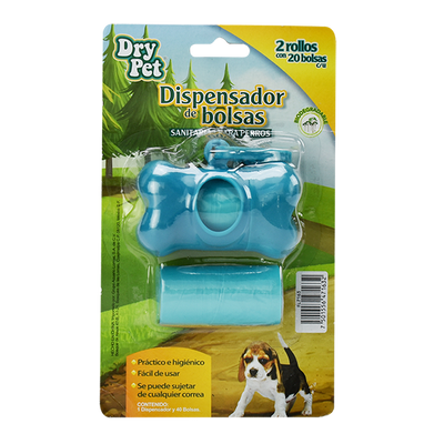 🔑🐾 Dispensador con Bolsas Sanitarias Dry Pet 40 Bolsas