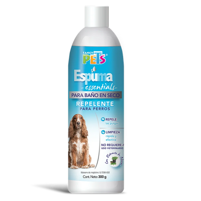 🐶🌿Espuma para Baño en Seco Repelente de Pulgas para perro 300g