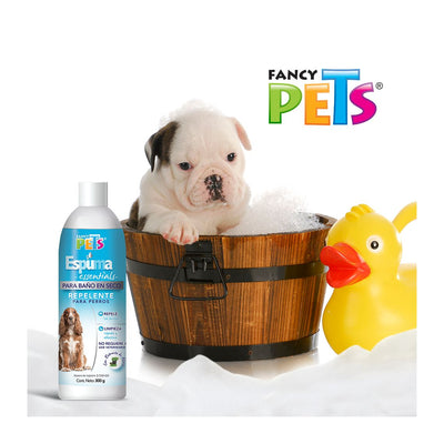 🐶🌿Espuma para Baño en Seco Repelente de Pulgas para perro 300g