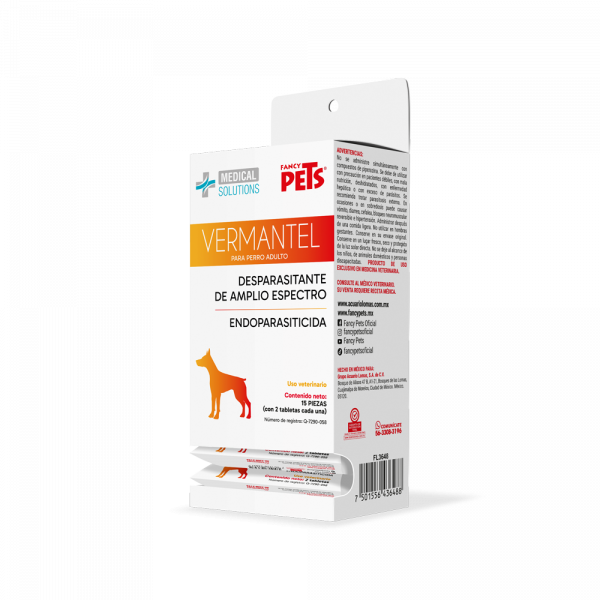 🛡️✨ MS Vermantel® Desparasitante para Perro Adulto Cartera 2 PZAS C/U