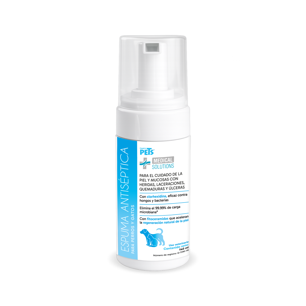 🐱🐶 MS Espuma antiséptica p/perro y gato 140 ML