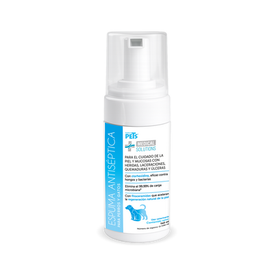 🐱🐶 MS Espuma antiséptica p/perro y gato 140 ML