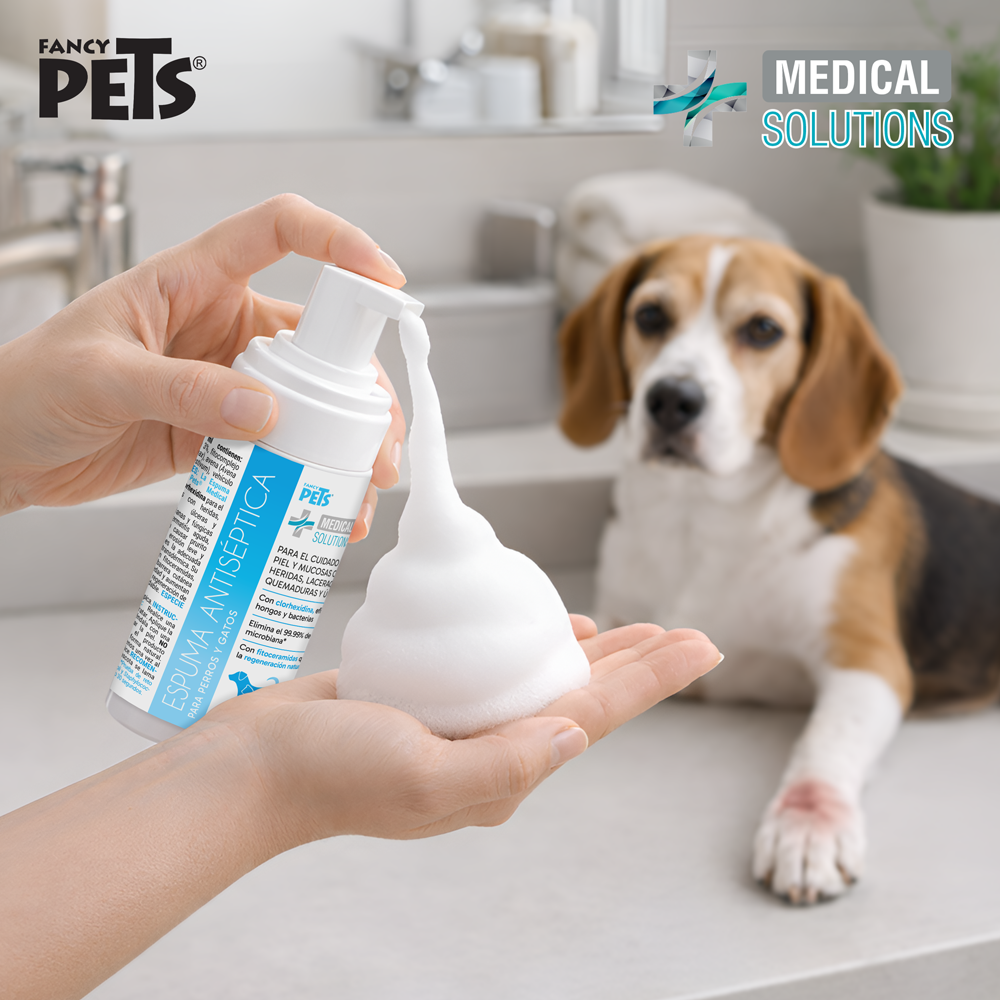 🐱🐶 MS Espuma antiséptica p/perro y gato 140 ML