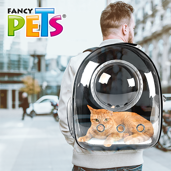 🐱 Mochila Burbuja para Mascotas Negra Fancy Pets