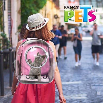 🎒💖 Mochila Burbuja para Mascotas Rosa Fancy Pets