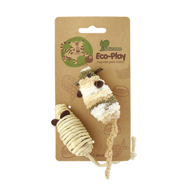 📦🐱 Juguete Ratón Ecoplay 2 Piezas