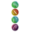 📦🐱 Juguete Pelota Bicolor 4 Piezas