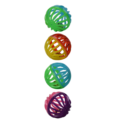 📦🐱 Juguete Pelota Bicolor 4 Piezas