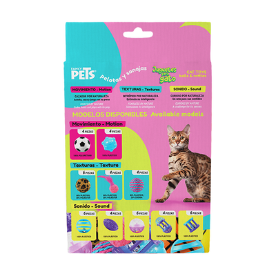 📦🐱 Caja de Pelotas y Sonajas para Gato 48 Piezas Fancy Pets
