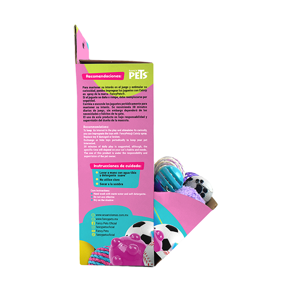📦🐱 Caja de Pelotas y Sonajas para Gato 48 Piezas Fancy Pets