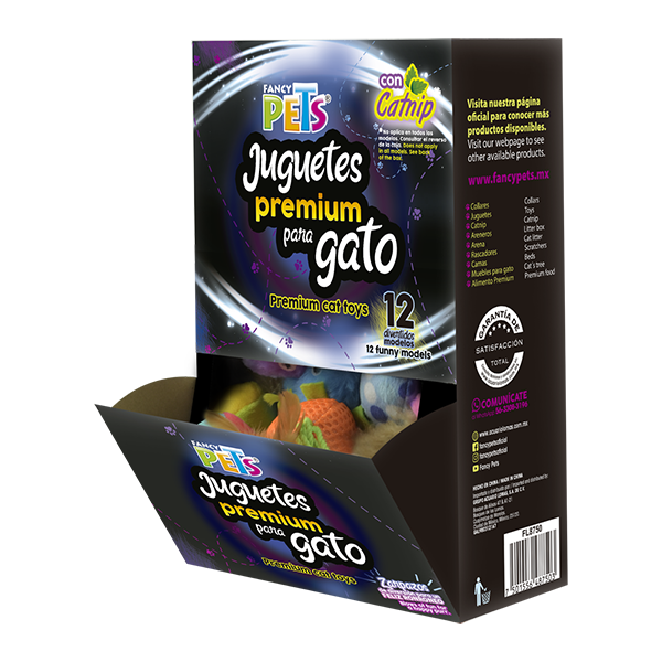 📦🐱 Caja de Juguetes Premium para Gato 36 Piezas Fancy Pets