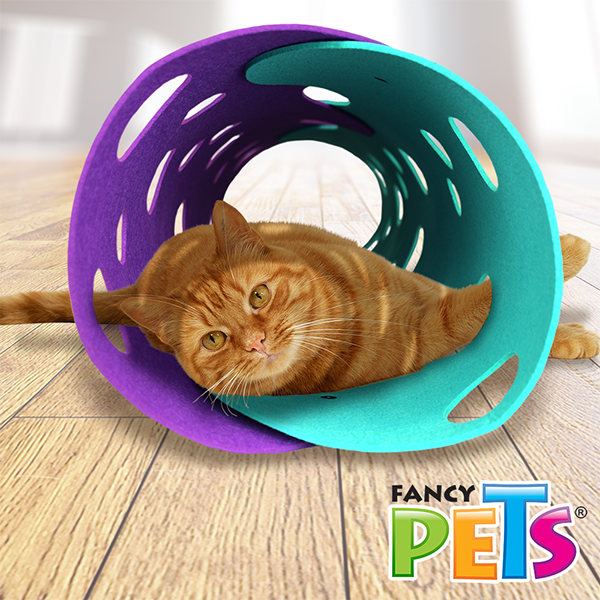 🎪🐱 Juguete Túnel de Tela para Gato 90 CM