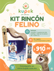 🐱📦 Kit Rincón Felino: Rascador de Onda + Juguete Caña Ecoplay + Caja Display Yummy Creamy Atún (12 pzas) + ¡Cuchara Dispensadora de REGALO! 🐾