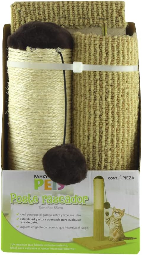 🐱🐾Poste Rascador para Gato de 55cm Fancy Pets