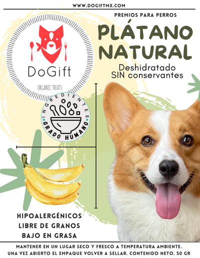 🍌🐶 Plátano Deshidratado DoGift 50 GR