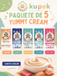 🐱Paquete de 5 sobres de Yummy Creamy Mix de Sabores para Gato (56 gr 4 tubos de 14 gr c/u)