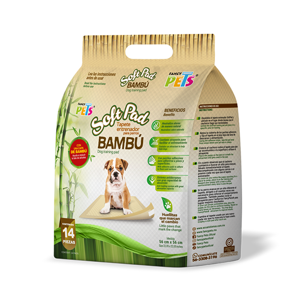 🎋🐶 Tapetes Entrenadores Soft Pad Bamboo 14 piezas 56 X 56 cm TIEMPO DE ENTREGA DE 7 A 10 DIAS