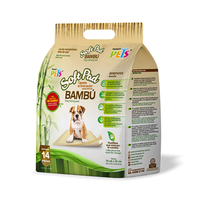 🎋🐶 Tapetes Entrenadores Soft Pad Bamboo 14 piezas 56 X 56 cm TIEMPO DE ENTREGA DE 7 A 10 DIAS