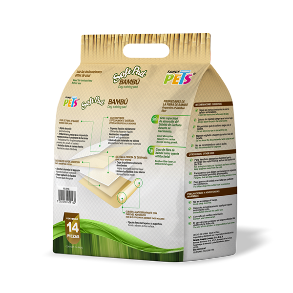 🎋🐶 Tapetes Entrenadores Soft Pad Bamboo 14 piezas 56 X 56 cm TIEMPO DE ENTREGA DE 7 A 10 DIAS