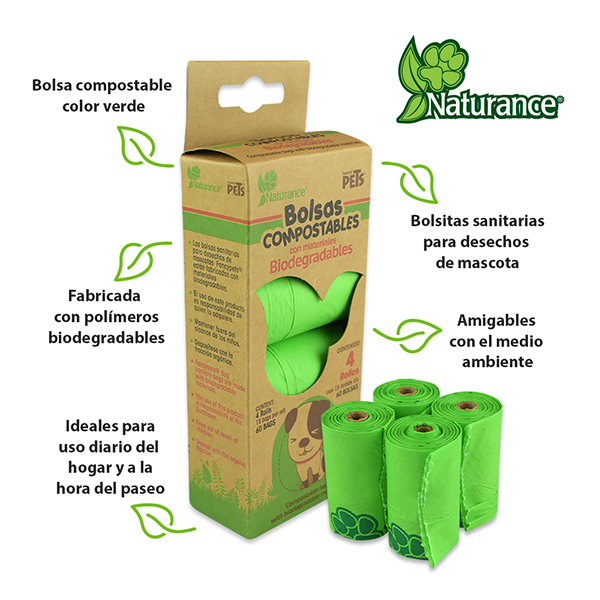 🌱🐶 Bolsas Sanitarias Compostables Naturance®