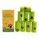 Caja con 8 piezas de bolsas biodegradables para desechos de mascota