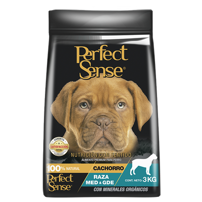 🐶🦴 Alimento Seco Perfect Sense® Cachorro Razas Medianas, Grandes y Gigantes (MLB) 3kg